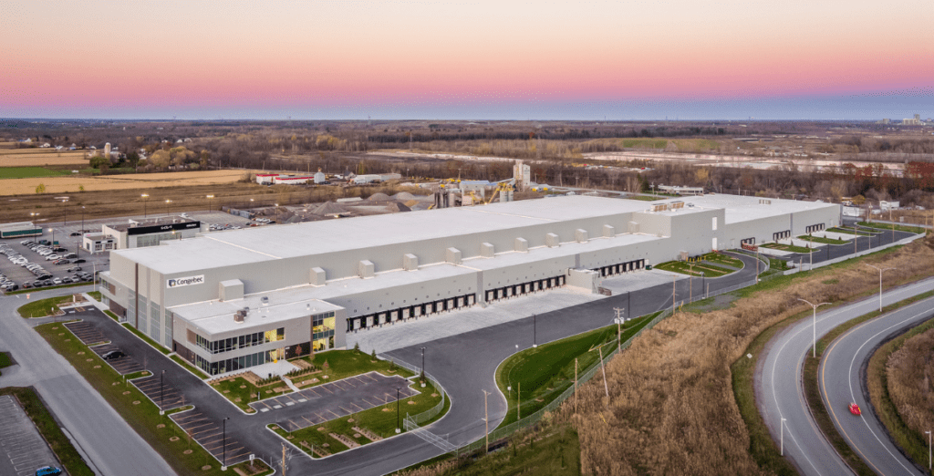 Exterior aerial image of cold storage facility at 3601 Avenue de la Gare, Mascouche, Quebec, 