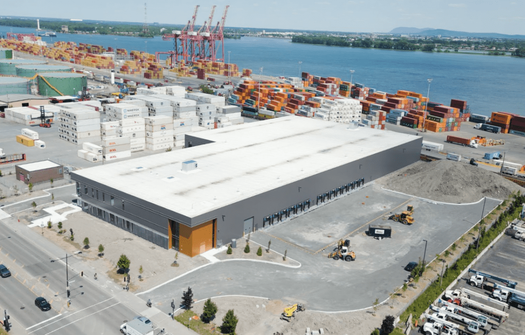 Exterior of an industrial building in Montreal, Quebec 